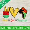 Peace Love Juneteenth Svg