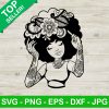 Mandala Afro Girl Svg
