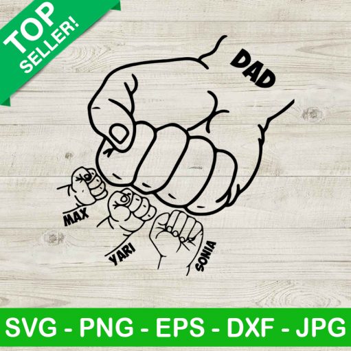 Dad And Son Fist Bump SVG