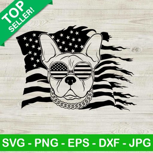 American Flag Dog Svg