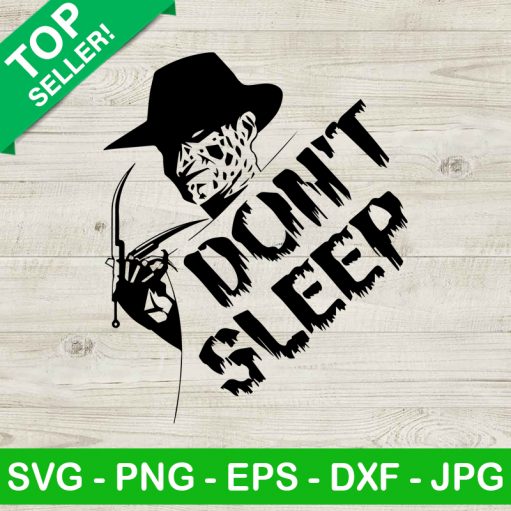 Freddy Krueger Don't sleep SVG, A Nightmare on Elm Street SVG, Horror movie SVG