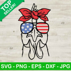 American Flag Sunglasses Rooster SVG