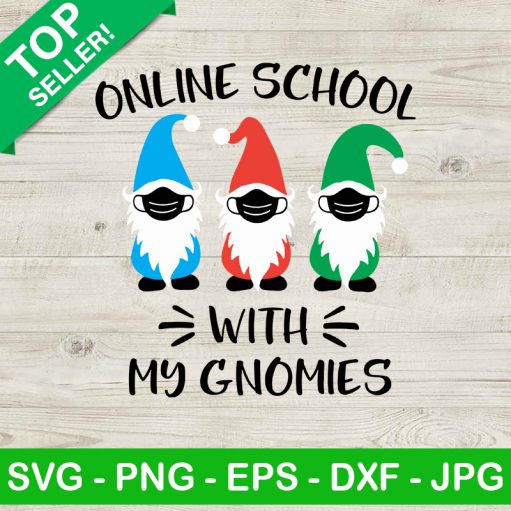 Online School With My Gnomies SVG, Gnome SVG, School SVG