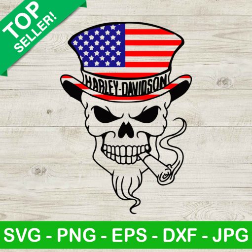 American Flag Harley Davidson SVG