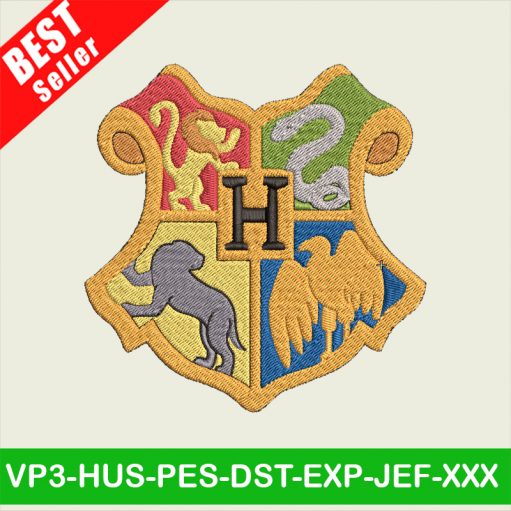Hogwarts Logo Embroidery Designs