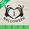 I Love Halloween Skeleton SVG