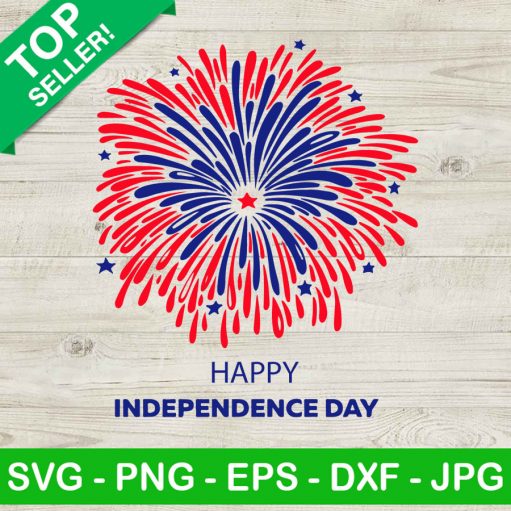 Happy Independence Day Fireworks SVG