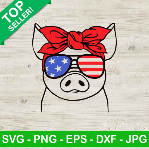 4Th Of July Pig Svg