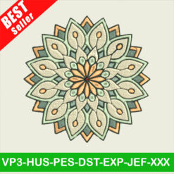 Mandala Flower embroidery designs