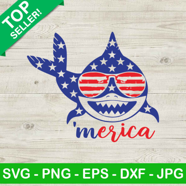 Merica Shark SVG