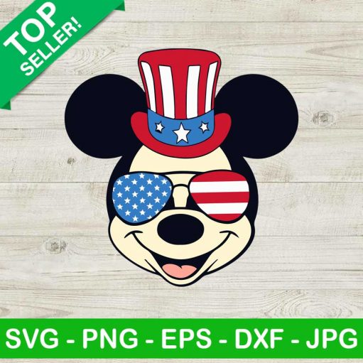 American Flag Mickey Face SVG