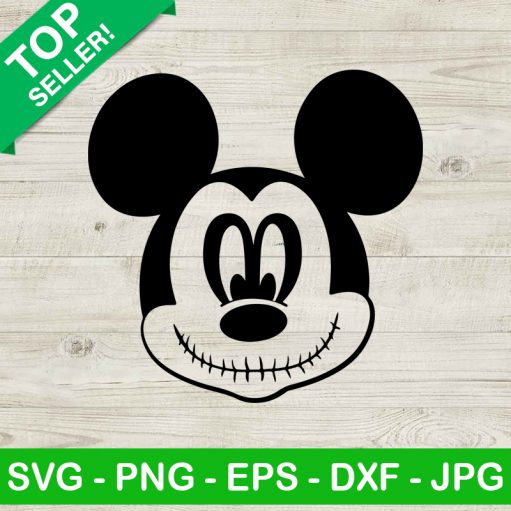 Jack Skellington Mickey Face SVG