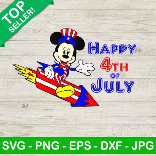 Mickey Happy Fourth Of July Svg