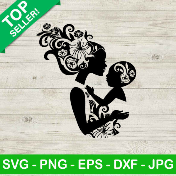 Mandala Mom And Son SVG