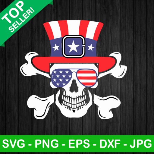 4th Of July Skull SVG, American Flag SVG, Patrioticc Day SVG