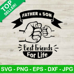 Father And Son Fist Bump SVG