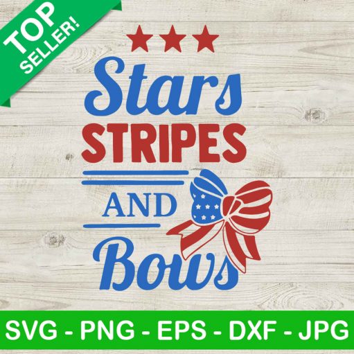 Stars Stripes And Bows SVG