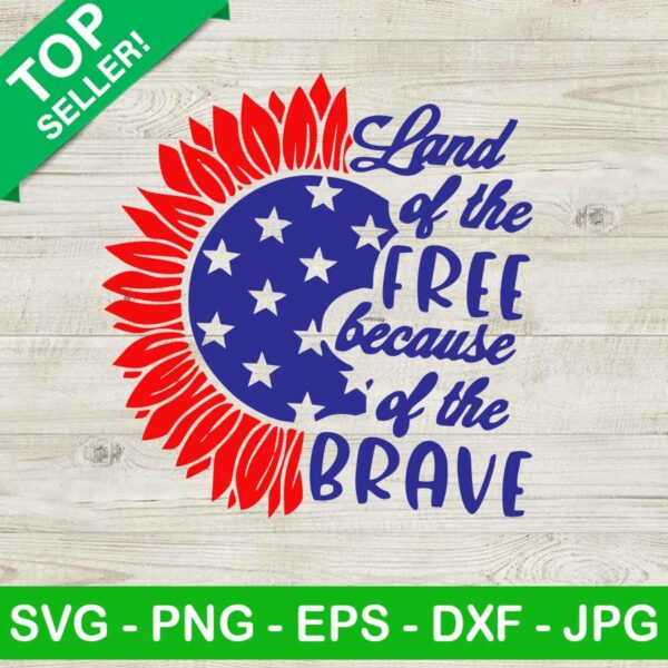 American Flag Sunflower SVG