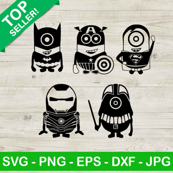Superheroes Minions SVG