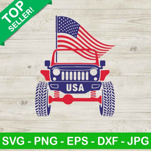 4th Of July Jeep SVG