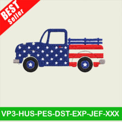 July Truck Embroidery designs