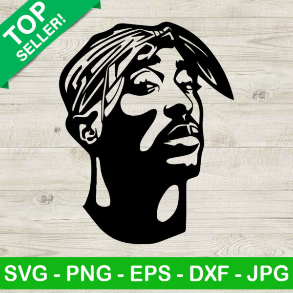 Tupac With Bandana SVG