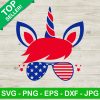 American Flag Unicorn SVG
