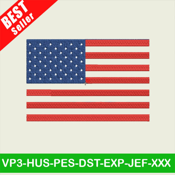 4th Of July Flag Embroidery designs
