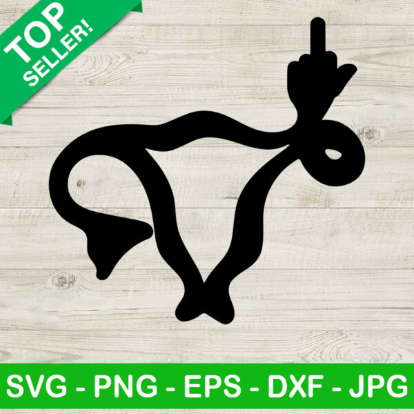 Uterus middle finger svg