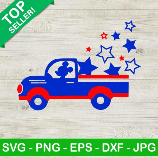 4th Of July Mickey Truck SVG