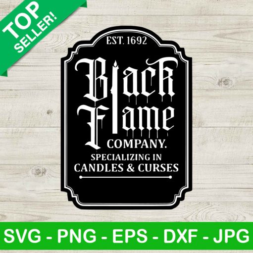 Black Flame Company SVG, Halloween Black Flame SVG, Sanderson Sisters Company SVG