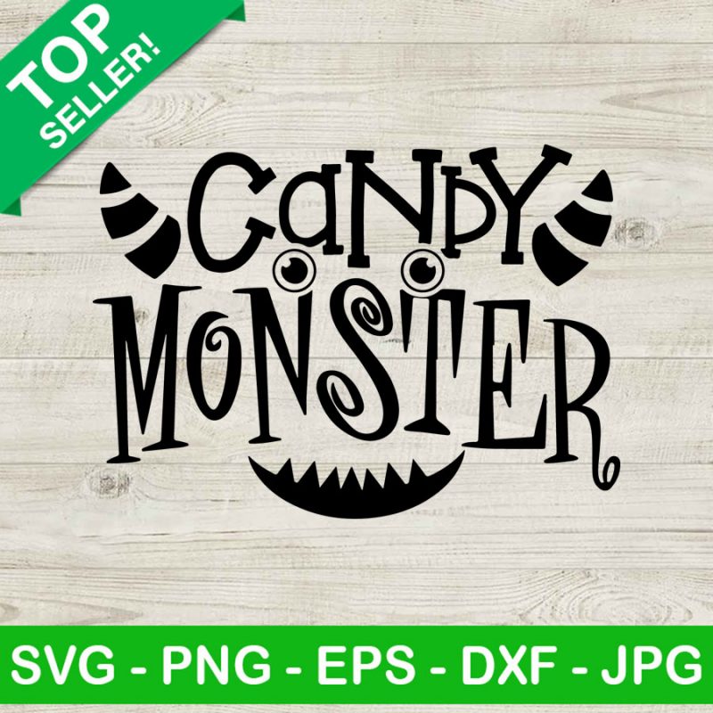 Candy Monster SVG, Candy Halloween SVG, Monster Halloween SVG