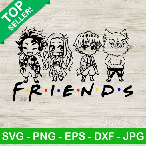 Demon Slayer Friends SVG, Demon Slayer Characters SVG, Kimetsu No Yaiba SVG