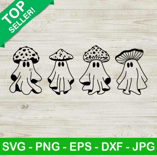 Mushroom ghost SVG, Mushroom boo SVG, Mushroom halloween SVG