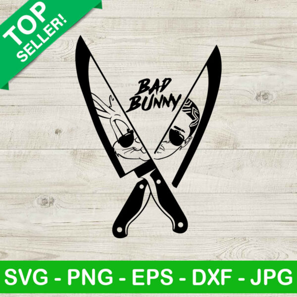 Halloween Bad Bunny Knife SVG