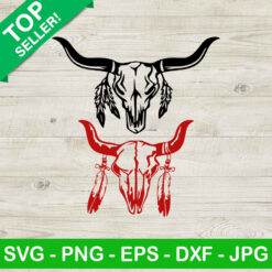 Boho Bull Skull SVG