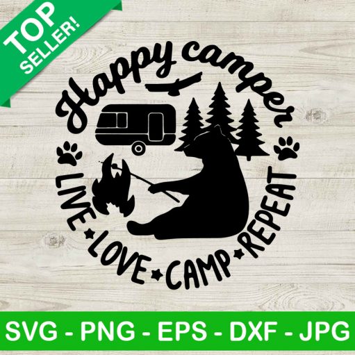 Live Love Camp Repeat SVG