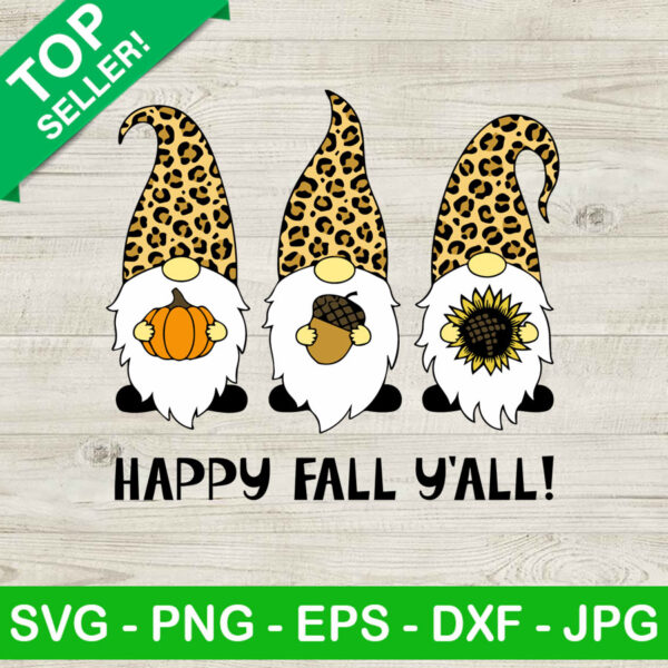 Gnome Happy Fall Y'all SVG