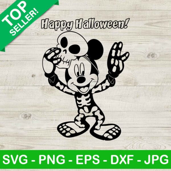 Halloween Mickey Skeleton SVG