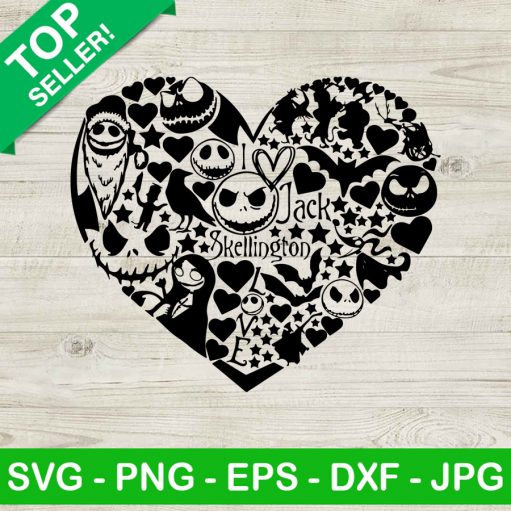 Jack Skellington Heart Svg