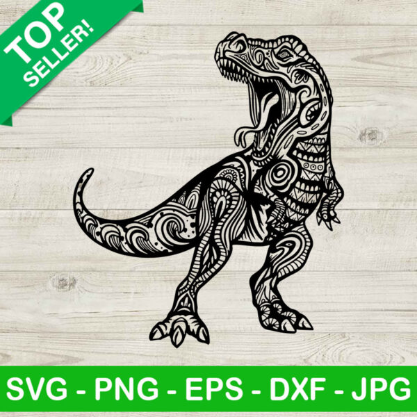 Mandala T Rex SVG