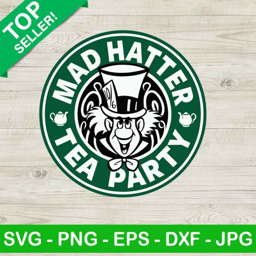 Mad Hatter Coffee Logo Svg