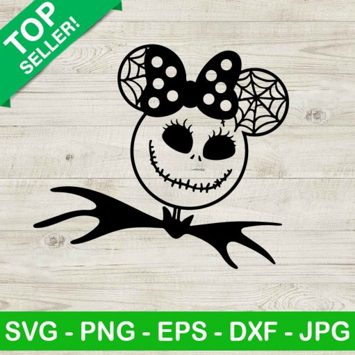 Minnie Nightmare Before Christmas SVG, Jack Skellington SVG, Mickey Halloween SVG
