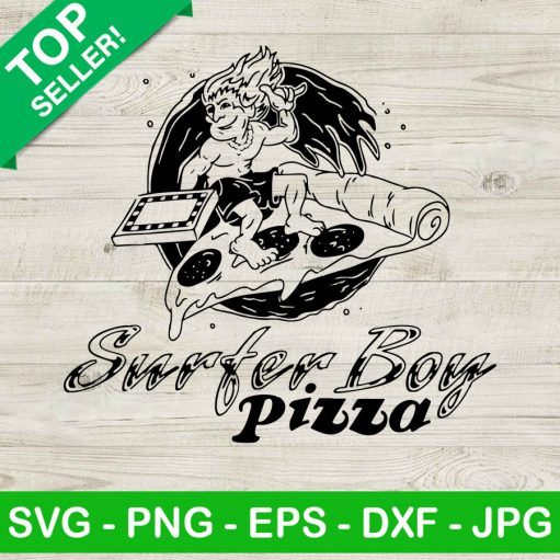 Surfer Boy Pizza Stranger Things SVG