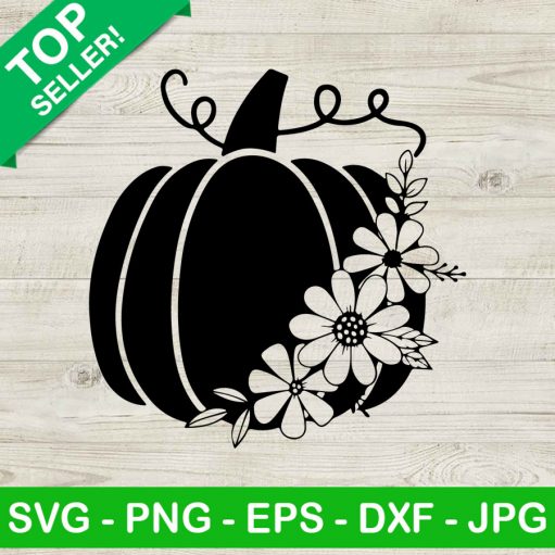 Floral Pumpkin Svg