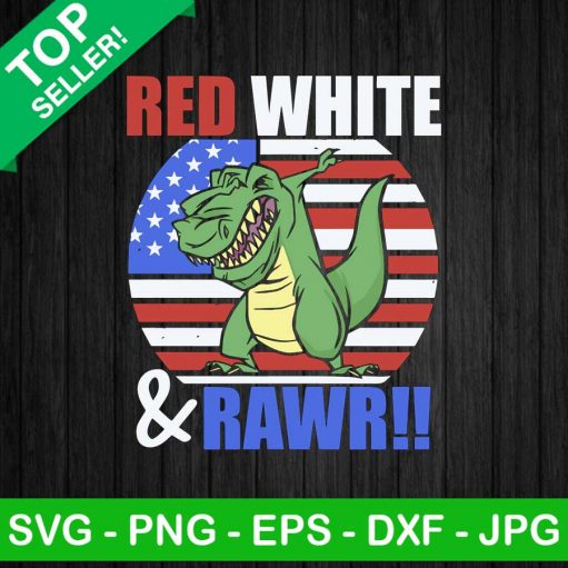 Red White And Rawr SVG