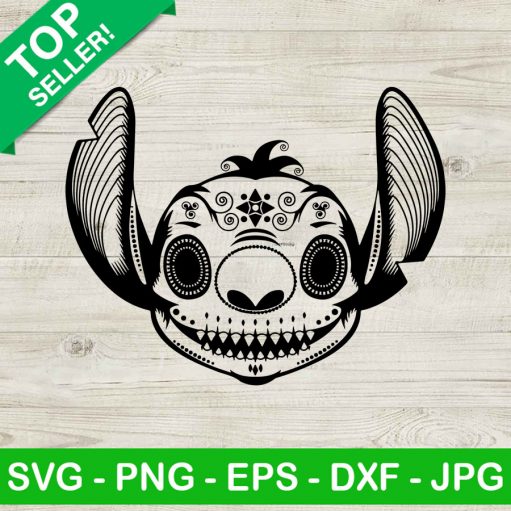 Stitch Sugar Skull SVG