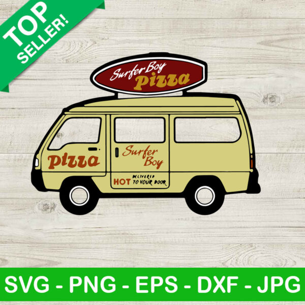 Surfer Boy Pizza SVG