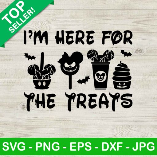 I'm Here For The Treats SVG, Halloween Disney Snacks SVG, Disney Halloween SVG