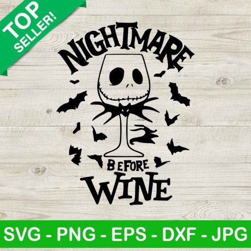 Nightmare Before Wine Svg